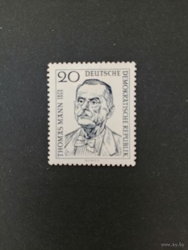 ГДР 1956 Марка "К годовщине смерти Томаса Манна" (чистая* без клея) Mi.534 каталог 1.60 евро