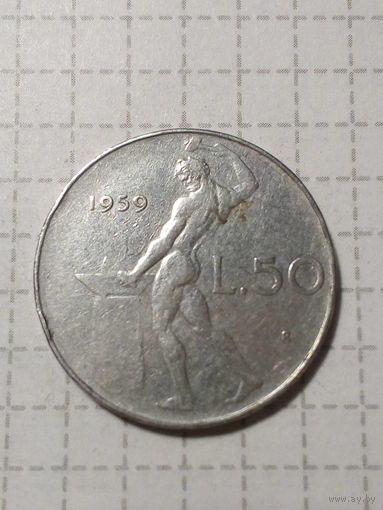 50 лир Италия 1959 год