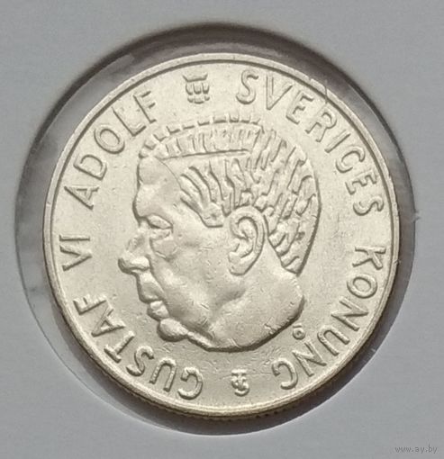 Швеция 1 крона 1954 г. В холдере