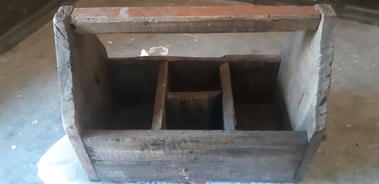 Ящик переноска для инструментов старинный, с чердака.