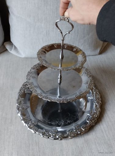 Фруктовница 3 уровня нержавейка