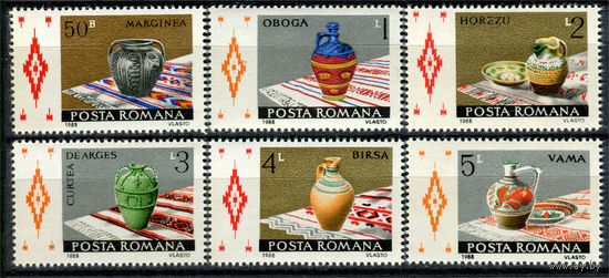 Румыния - 1988г. - Румынская керамика - полная серия, MNH [Mi 4429-4434] - 6 марок