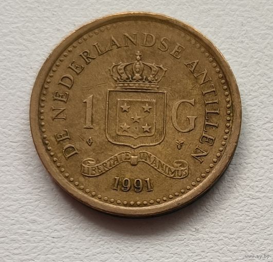 Нидерландские Антильские острова 1 гульден, 1991 4-7-6