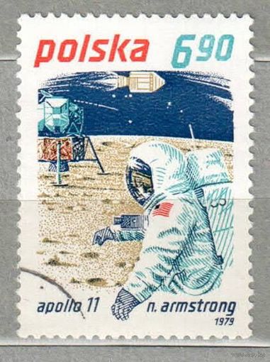Космос. 1 марка, 1979г.,гаш. Польша.