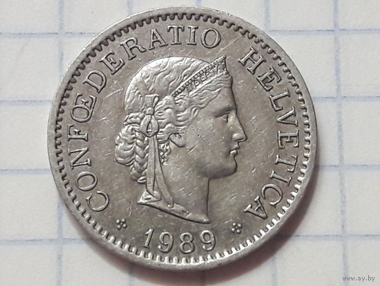 Швейцария 10 раппенов 1989