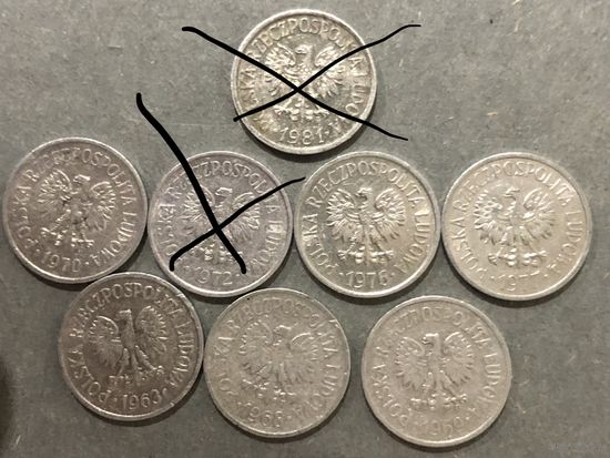 Польша 10 грошей 1963-1981 голы
