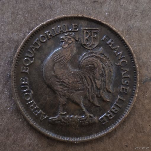 Французская Экваториальная Африка 1 франк, 1943 КМ# 2а