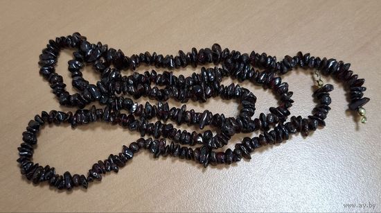 Бусы СССР. Гранат. 78см