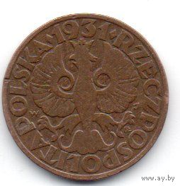 РЕСПУБЛИКА ПОЛЬША. 5 ГРОШЕЙ 1931.