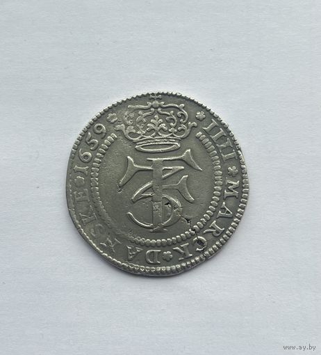 Крона, 4 марки 1659г.