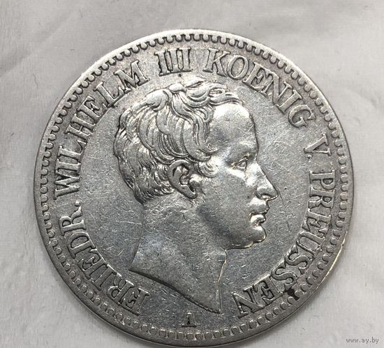 С рубля без мц! 1 талер 1823 Пруссия рельефный! Сохран ! Монете 200 лет