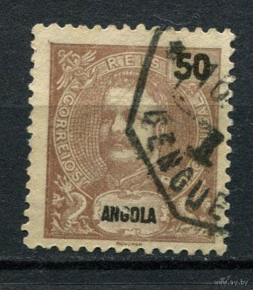 Португальские колонии - Ангола - 1903 - Король Карлуш I 50R - [Mi.81] - 1 марка. Гашеная.  (Лот 108AO)
