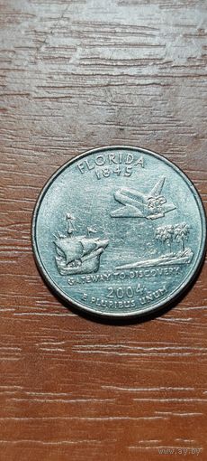 США Штаты и территории 25 центов (квотер) Флорида 2004