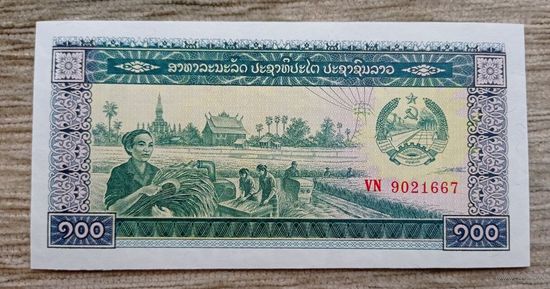 Werty71 Лаос 100 кип 1979 UNC банкнота