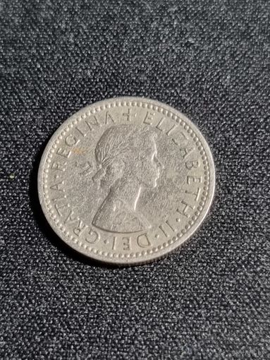 ВЕЛИКОБРИТАНИЯ 6 пенсов 1962