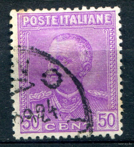 Италия (Королевство) - 1928/29г. - король Виктор Эммануил III, 50 с - 1 марка - гашёная [Mi 284]. #1-It-24-B-1