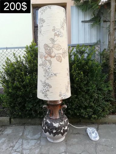 Большая Лампа / Торшер, Керамика, Европа. 70-80 е гг. ХХ века