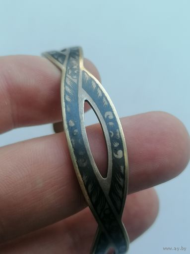Браслет серебро 875 пр Северная чернь, не частый. Торги с Рубля