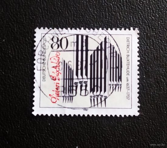 Марка Германия 1987 год 350 лет со дня рождения Дитриха Букстехуда