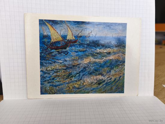 Открытка. В. Ван Гог. Море в Сент-Мари, 1888г. 14