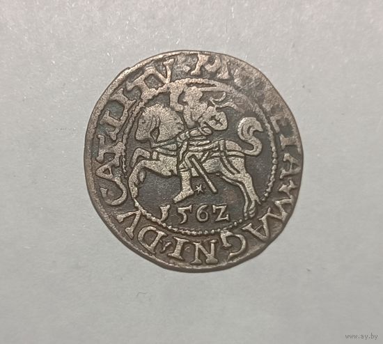 Паўгрошы Жыгiмонта II. 1562, Вильно. Хороший. Хвост вверх