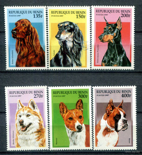 Бенин - 1997г. - Собаки - полная серия, MNH [Mi 936-941] - 6 марок