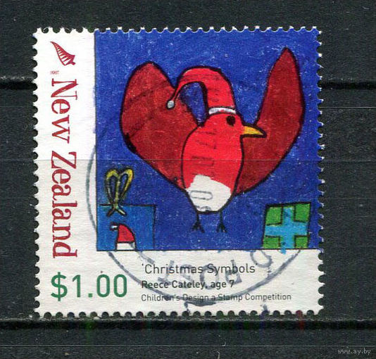 Новая Зеландия - 2007 - Рождество 1$ - [Mi.2458] - 1 марка. Гашеная.  (LOT FP19)-T10P34