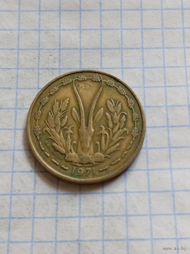 25 восточноафриканских франков 1971 года