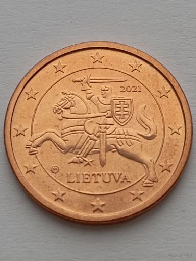 Литва 5 евроцентов 2021 UNC