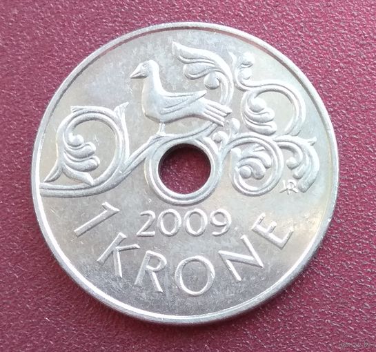 Норвегия. 1 крона. 2009 год