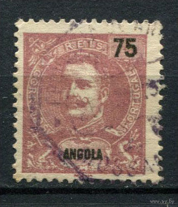 Португальские колонии - Ангола - 1903 - Король Карлуш I 75R - [Mi.83] - 1 марка. Гашеная.  (Лот 109AO)