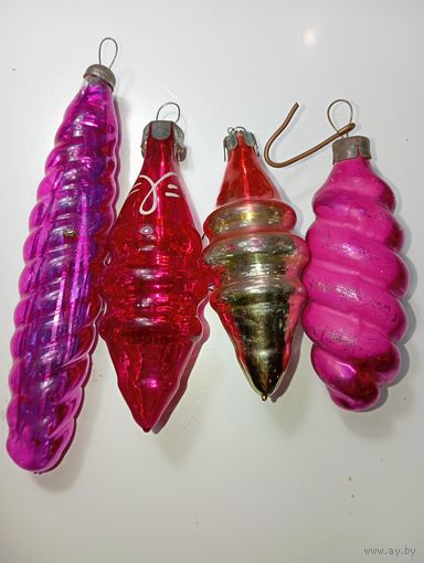 Ёлочная игрушка - Сосульки  , СССР .