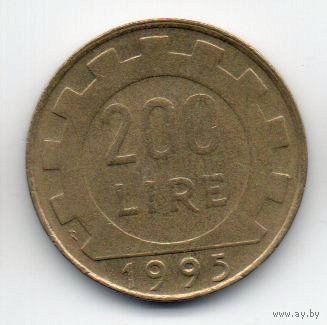 ИТАЛЬЯНСКАЯ РЕСПУБЛИКА 200 ЛИР 1995