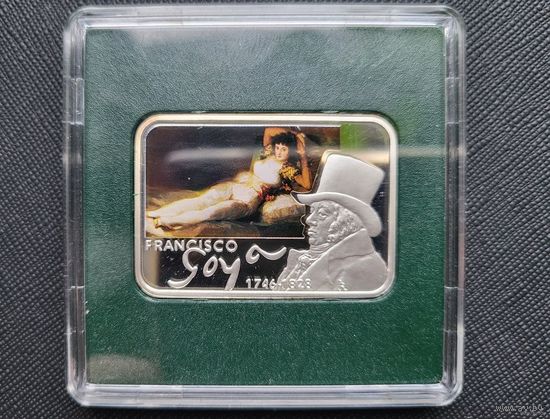 1 доллар 2010 Ниуэ Известные художники Франсиско Гойя! Серебро 925 пробы 28,28 грамм! ОБМЕН!