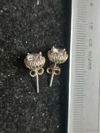 Серьги серебро