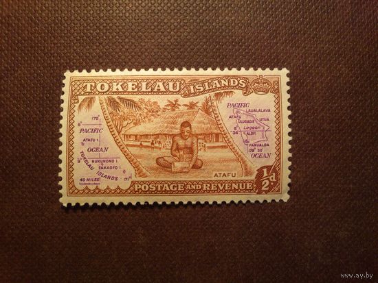Острова Токелау 1948 г.Атолл Атафу./43а/