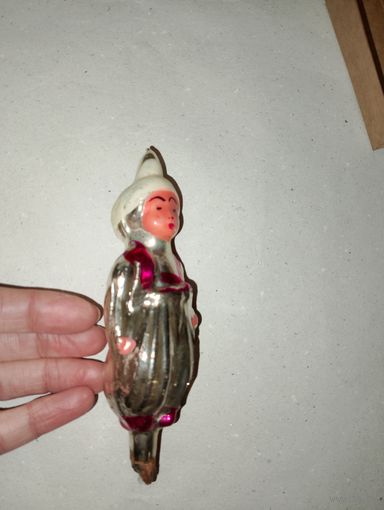 Фигурка Алладин на ёлочная игрушка СССР в реставрацию, ёлочная игрушка со сколом