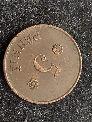 5 пенни финляндия 1921