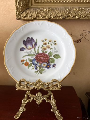 Тарелка декоративная Букет Тюльпан цветы Германия винтаж