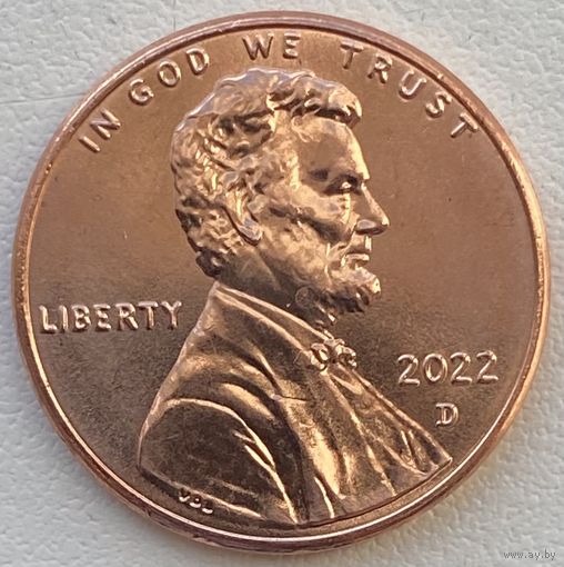 США 1 цент 2022 г. D