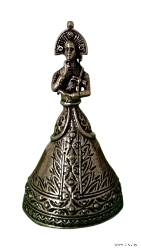 Колокольчик Русская красавица в кокошнике Латунь