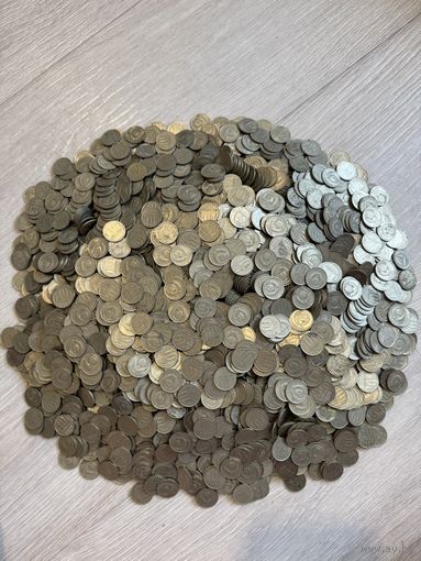 10 копеек 1961-91. Лот 5,82 кг (около 3450 штук)