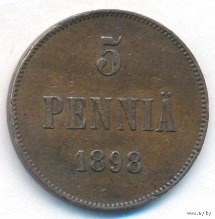 5 пенни 1898 год _состояние VF