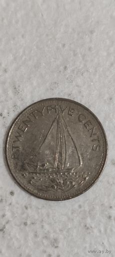 Багамы 25 цент 1991