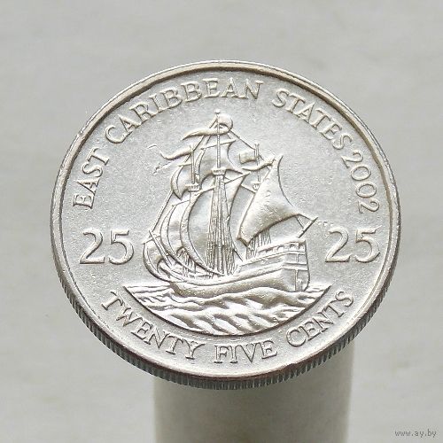 Восточно-Карибские Штаты 25 центов 2002