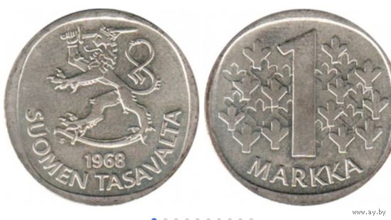 1 марка 1968 Финляндия