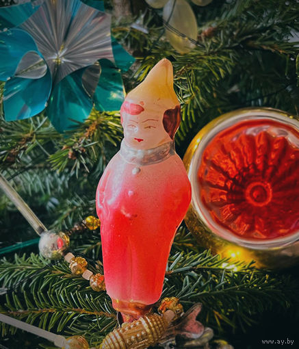 Ёлочная игрушка, СССР, Арлекин, редкий