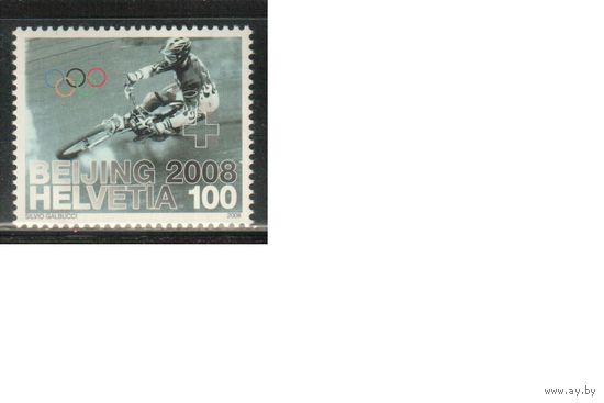 Швейцария-2008 (Мих.2066) , **, Спорт, Велоспорт ,Велосипеды, ОИ-2008(одиночка)