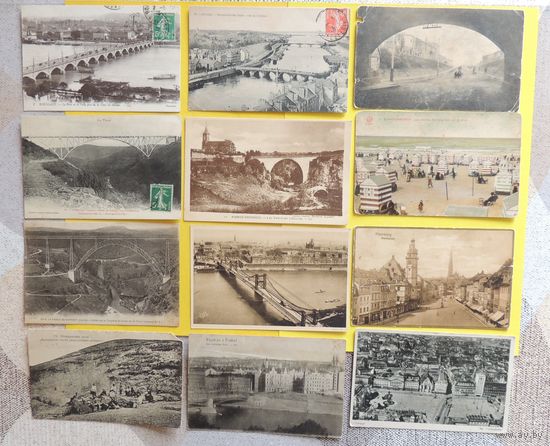 Открытки "Города РИ и Европы", до 1917 г. Цена за единицу