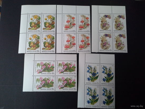 СССР 1988 серия кварт флора. будет с правым полем